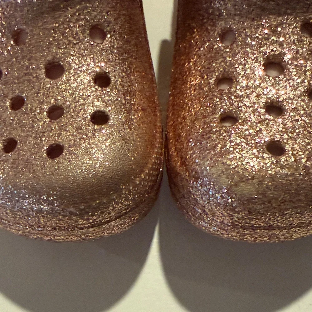 CROCS Glittery Lined Pink Kids c9 - Picture 5 of 6